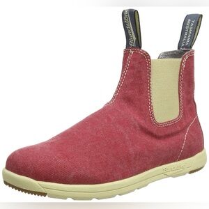 BLUNDSTONE Canvas Chelsea Ankle Boots Red Lightweight Size 5 Women’s 7